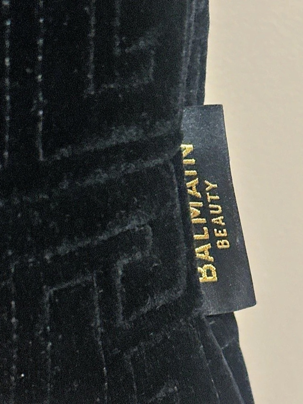Balmain Beauty Black Velvet Quilted Tote Bag Rare GWP - Picture 5 of 6